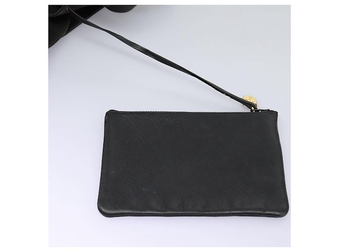 CHANEL Schultertasche aus Lammleder Schwarz CC - Ansicht 26