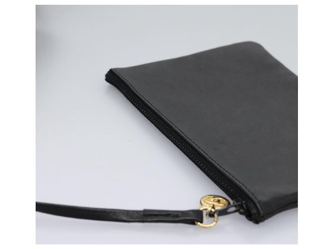 CHANEL Schultertasche aus Lammleder Schwarz CC - Ansicht 27