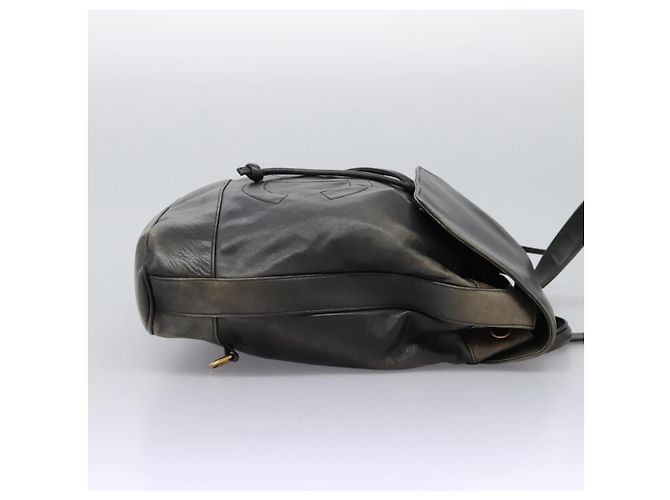 CHANEL Schultertasche aus Lammleder Schwarz CC - Ansicht 4