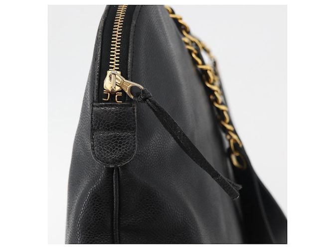 CHANEL COCO Mark Chain Tote Bag Caviar Skin Black CC - vista 10