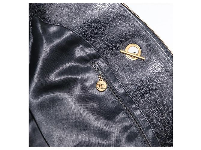 CHANEL COCO Mark Chain Tote Bag Caviar Skin Black CC - vista 12
