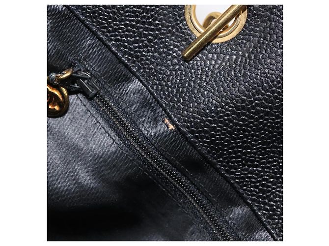 CHANEL COCO Mark Chain Tote Bag Caviar Skin Black CC - vista 23