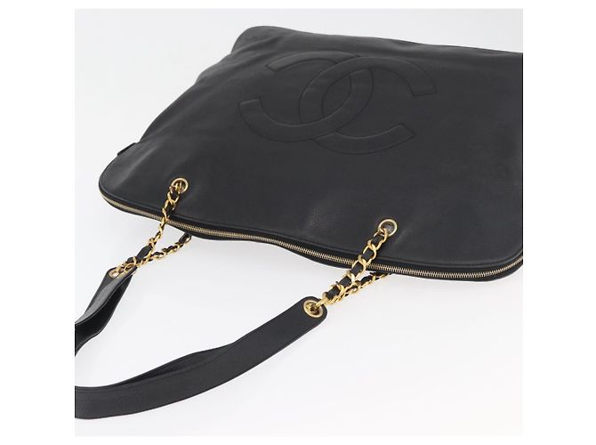 CHANEL COCO Mark Chain Tote Bag Caviar Skin Black CC - vista 6