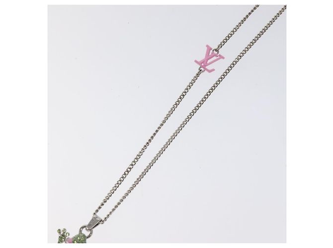 LOUIS VUITTON Collier LV Crazy Animals Frog Silver MP3390 - vue 4