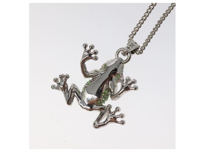 LOUIS VUITTON Collier LV Crazy Animals Frog Silver MP3390 - vue 9