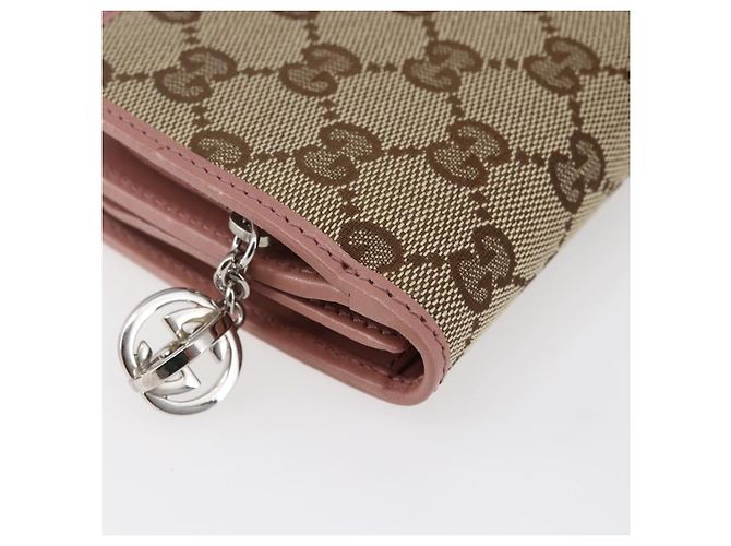 GUCCI Cartera larga de lona GG Beige 233024 - vista 17
