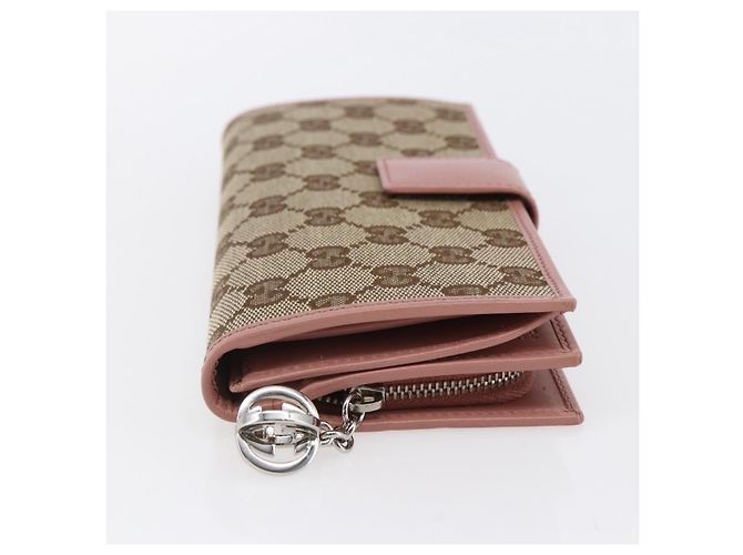 GUCCI Cartera larga de lona GG Beige 233024 - vista 4