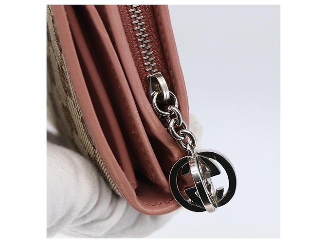 GUCCI Cartera larga de lona GG Beige 233024 - vista 7