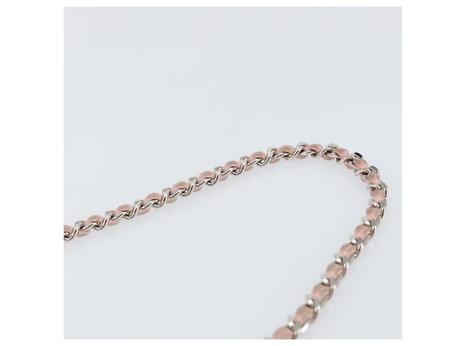 CHANEL Camellia Flap Chain Shoulder Bag Suede Pink Silver CC - vista 14