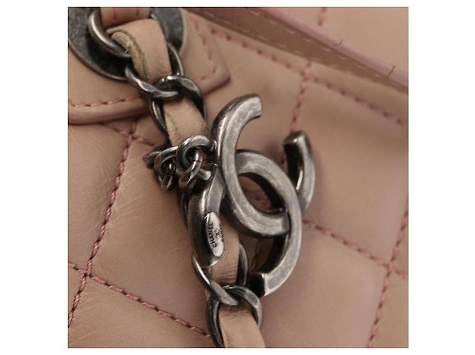 CHANEL Matelasse Tote Bag Leather 2way Pink Silver CC - vista 19
