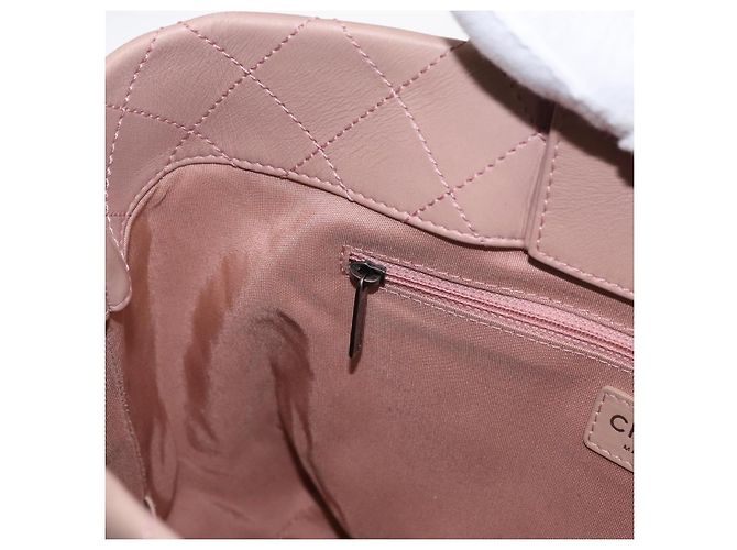 CHANEL Matelasse Tote Bag Leather 2way Pink Silver CC - vista 23