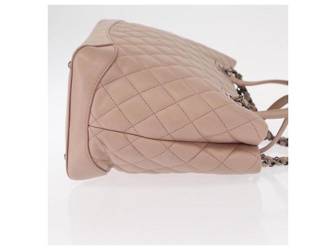 CHANEL Matelasse Tote Bag Leather 2way Pink Silver CC - vista 3