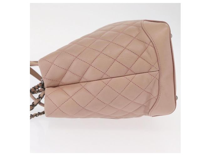 CHANEL Matelasse Tote Bag Leather 2way Pink Silver CC - vista 4