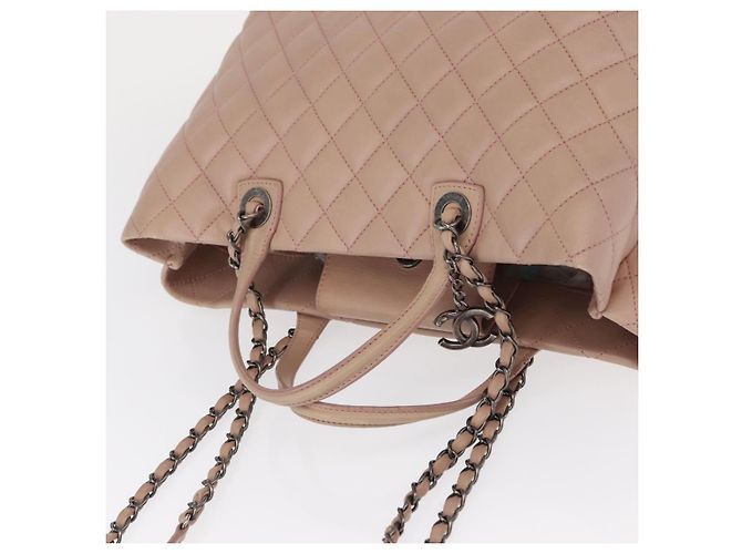 CHANEL Matelasse Tote Bag Leather 2way Pink Silver CC - vista 6