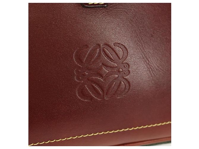 LOEWE Bolsa de Ombro Anagram Couro Camurça Castanho Dourado - vista 17