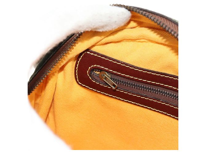 LOEWE Bolsa de Ombro Anagram Couro Camurça Castanho Dourado - vista 21