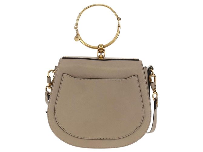Chloé Chloe Nile Medium Bracelet Shoulder Bag Pele Bege Ouro - vista 2