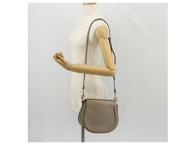 Chloé Chloe Nile Medium Bracelet Shoulder Bag Pele Bege Ouro - vista 28