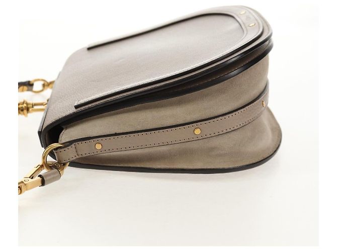 Chloé Chloe Nile Medium Bracelet Shoulder Bag Pele Bege Ouro - vista 3