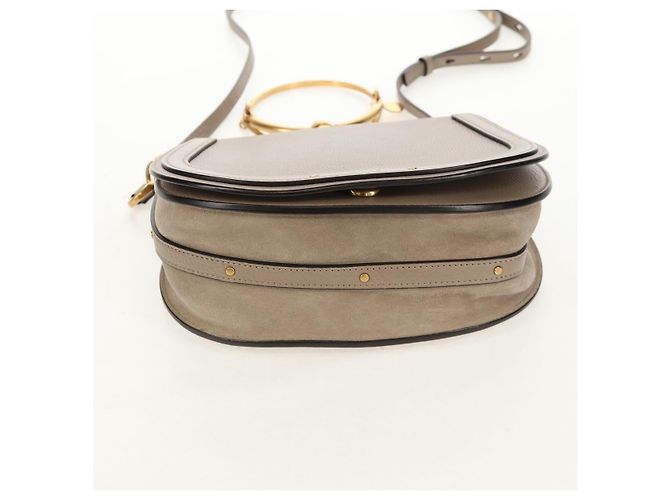Chloé Chloe Nile Medium Bracelet Shoulder Bag Pele Bege Ouro - vista 5
