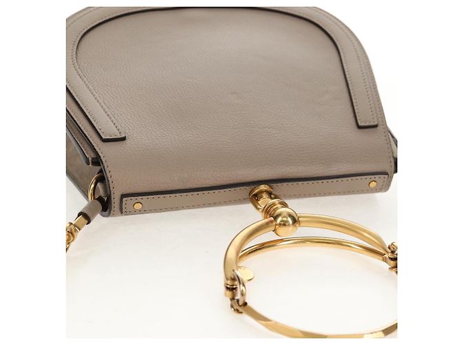 Chloé Chloe Nile Medium Bracelet Shoulder Bag Pele Bege Ouro - vista 6