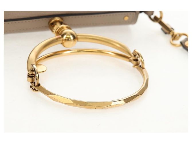 Chloé Chloe Nile Medium Bracelet Shoulder Bag Pele Bege Ouro - vista 7