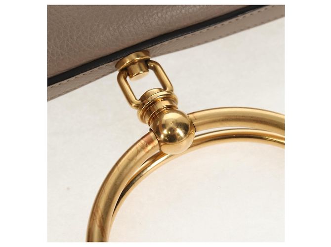 Chloé Chloe Nile Medium Bracelet Shoulder Bag Pele Bege Ouro - vista 8