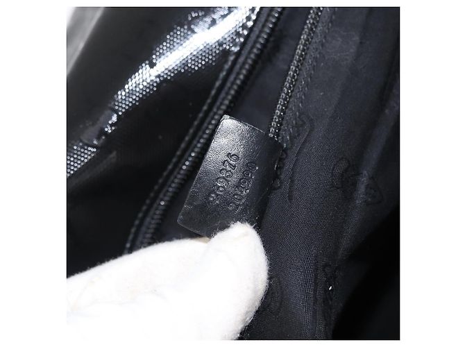 GUCCI GG Implementation Web Sherry Line Bag Black Silver 269376 - vista 12