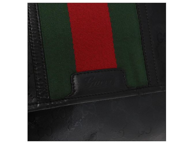 GUCCI GG Implementation Web Sherry Line Bag Black Silver 269376 - vista 18