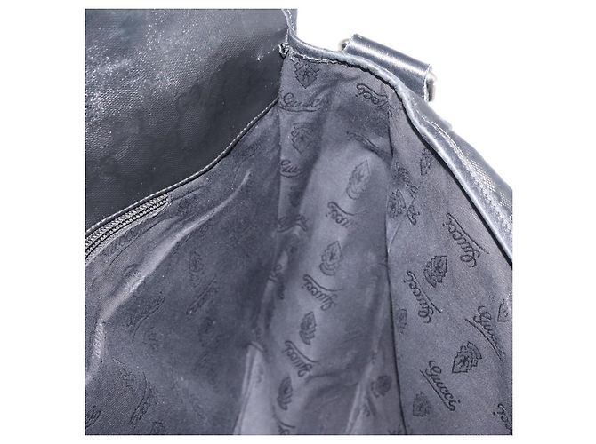 GUCCI GG Implementation Web Sherry Line Bag Black Silver 269376 - vista 21