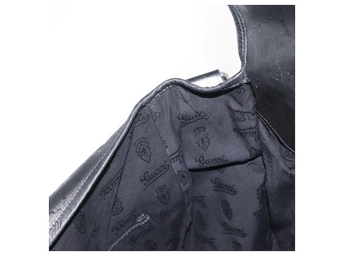GUCCI GG Implementation Web Sherry Line Bag Black Silver 269376 - vista 22