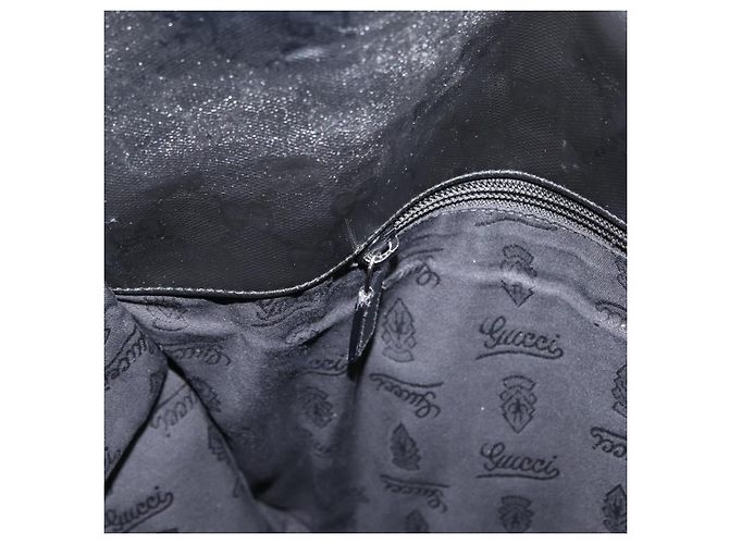 GUCCI GG Implementation Web Sherry Line Bag Black Silver 269376 - vista 23