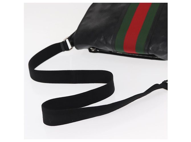 GUCCI GG Implementation Web Sherry Line Bag Black Silver 269376 - vista 7