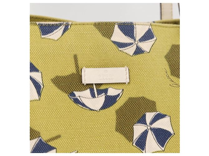 GUCCI Tote Bag Canvas Gold Green 295252 - vista 10
