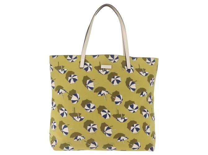 GUCCI Tote Bag Canvas Gold Green 295252 - vista 13