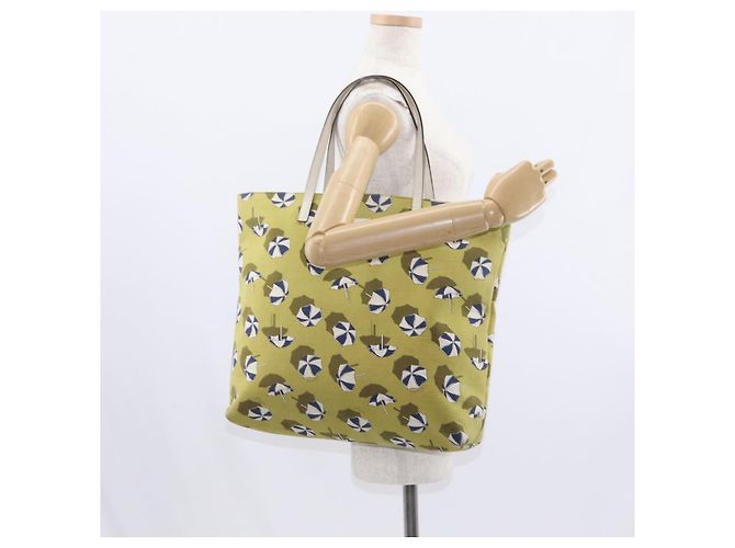 GUCCI Tote Bag Canvas Gold Green 295252 - vista 22