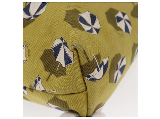 GUCCI Tote Bag Canvas Gold Green 295252 - vista 9