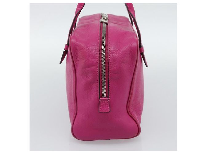 LOEWE Heritage Hand Bag Leather Pink Silver - vue 4