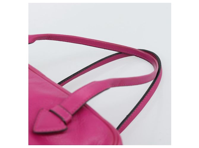 LOEWE Heritage Hand Bag Leather Pink Silver - vue 8