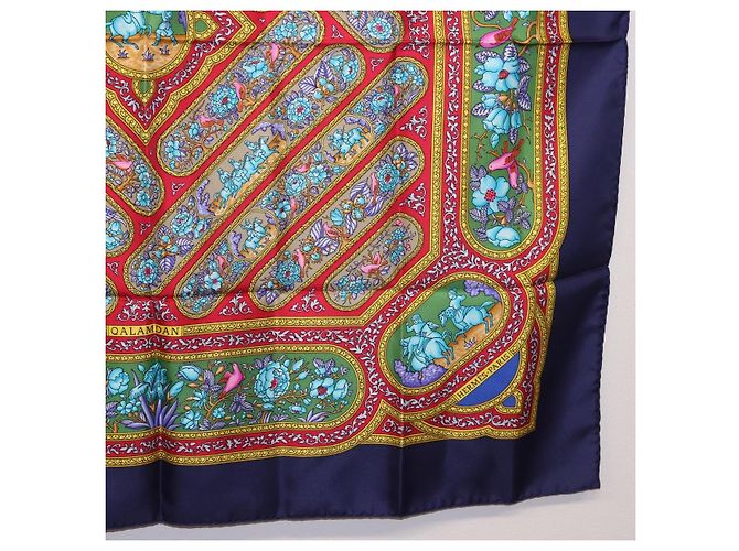 Hermès HERMES Carre 90 Scarf Silk Blue Red - vista 10