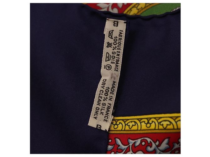 Hermès HERMES Carre 90 Scarf Silk Blue Red - vista 14