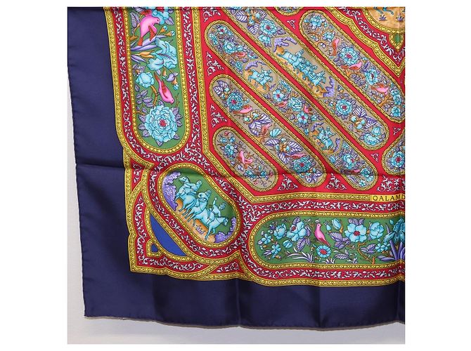 Hermès HERMES Carre 90 Scarf Silk Blue Red - vista 8