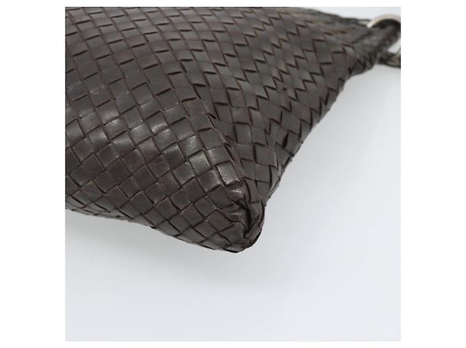 BOTTEGA VENETA INTRECCIATO Shoulder Bag Leather Brown Silver - vista 15