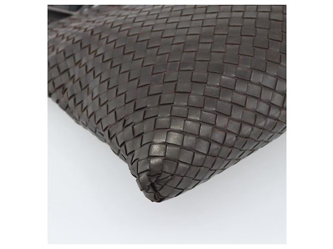 BOTTEGA VENETA INTRECCIATO Shoulder Bag Leather Brown Silver - vista 16