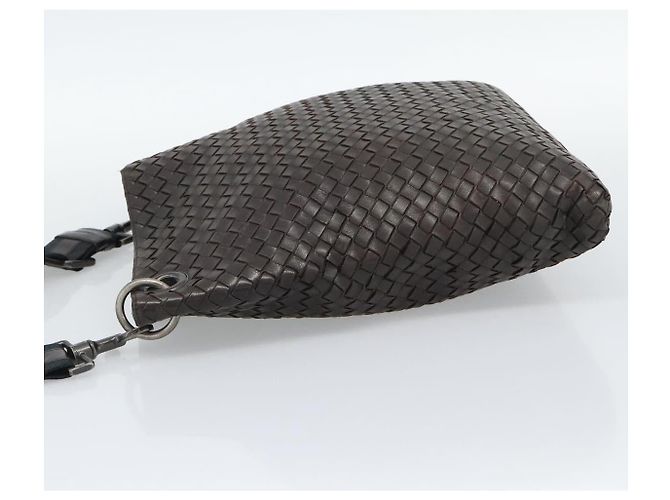 BOTTEGA VENETA INTRECCIATO Shoulder Bag Leather Brown Silver - vista 3