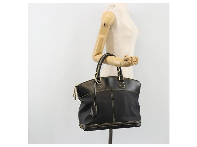 LOUIS VUITTON Suhari Lockit PM Sac à main Cuir Noir M91888 LV - vue 26