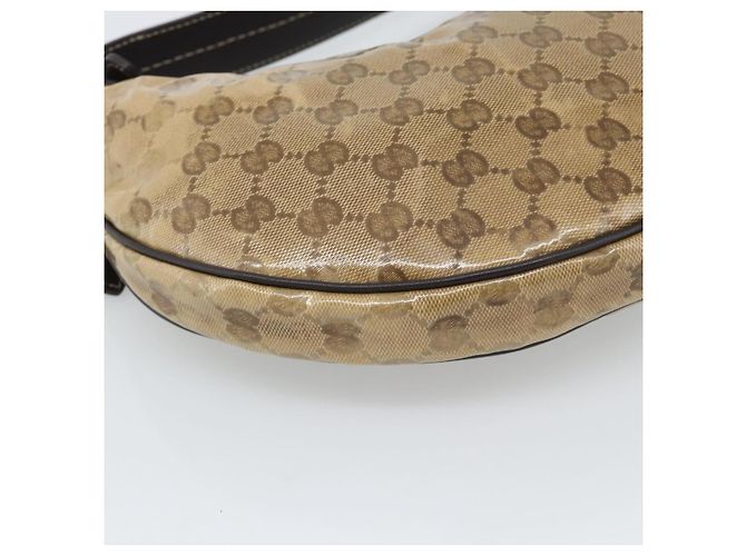 GUCCI GG Crystal Shoulder Bag Coated Canvas Beige Gold 181493 - vista 14