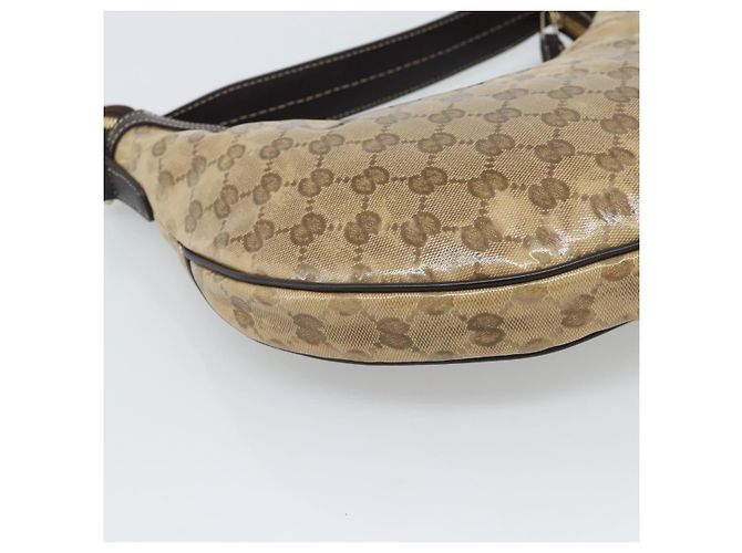 GUCCI GG Crystal Shoulder Bag Coated Canvas Beige Gold 181493 - vista 16
