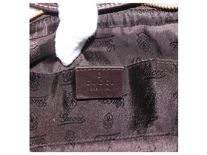 GUCCI GG Crystal Shoulder Bag Coated Canvas Beige Gold 181493 - vista 18