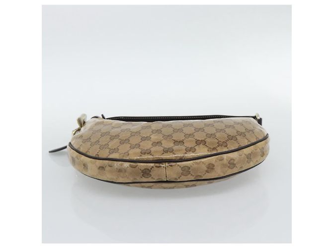 GUCCI GG Crystal Shoulder Bag Coated Canvas Beige Gold 181493 - vista 5
